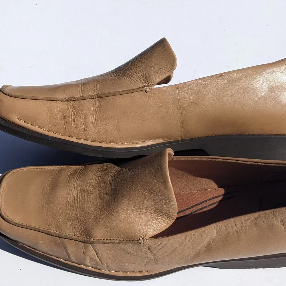 RockPort Tan leather loafers, slip on shoes 8.5W - Picture 3 of 11